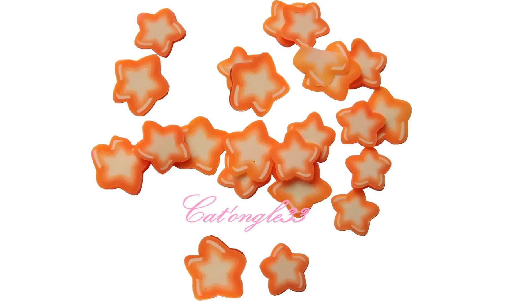 Sachet de fimo étoile orange