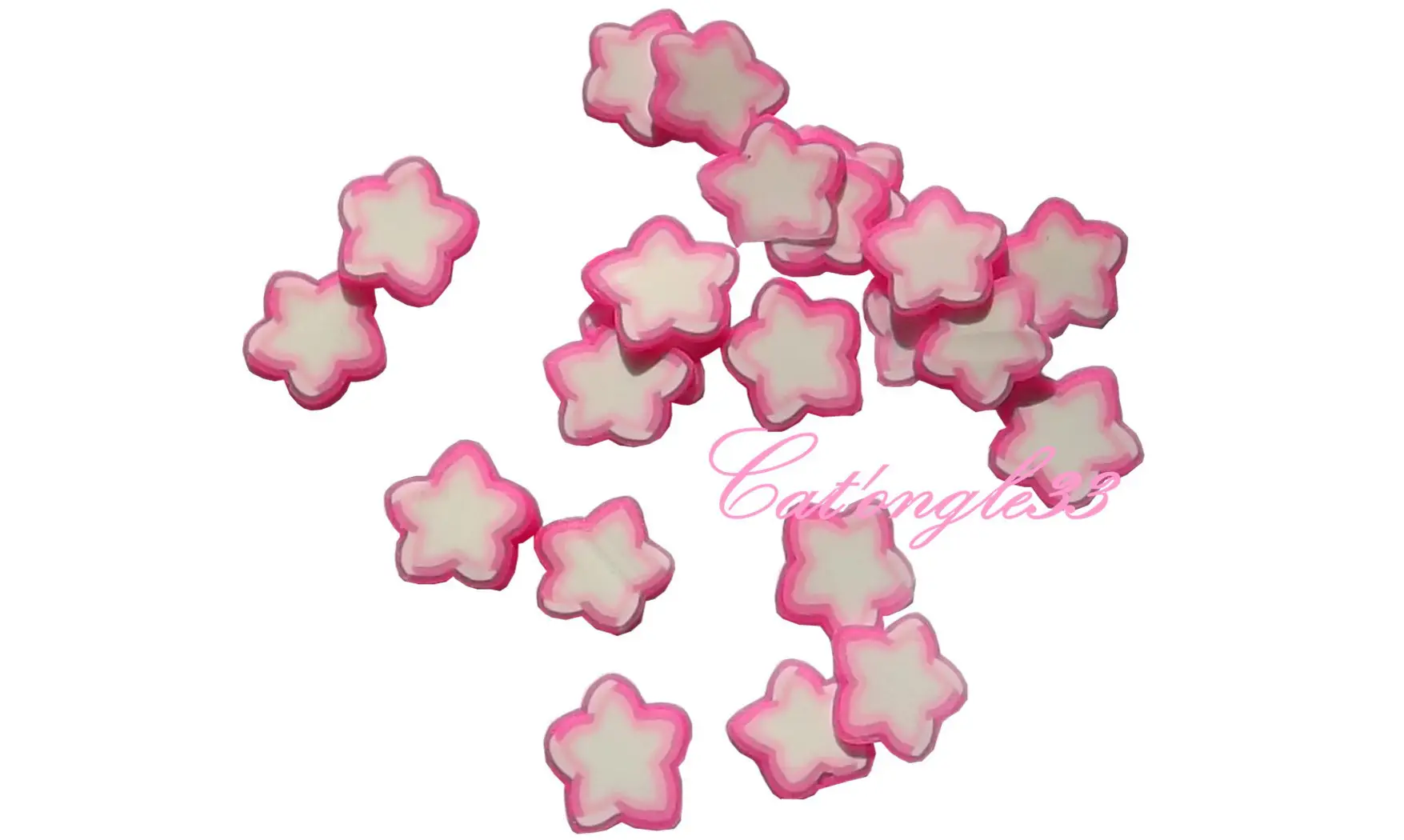 Sachet de fimo étoile rose