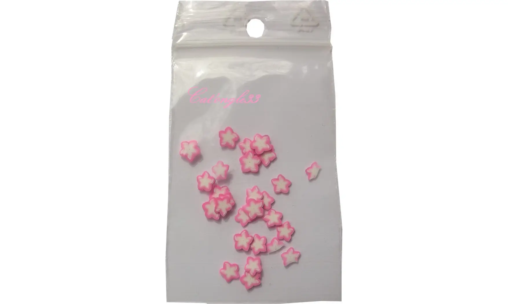 Sachet de fimo étoile rose clair
