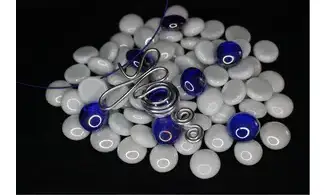 Modèle infinity argent pierre bleu