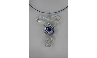 Modèle infinity argent pierre bleu