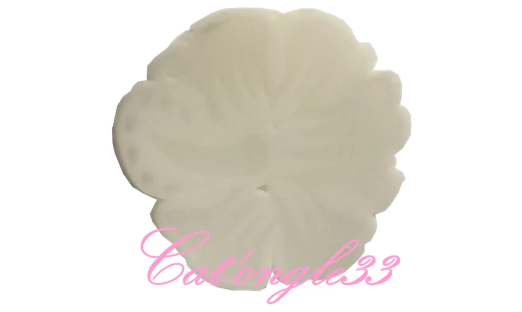 Sachet de fimo hibiscus blanc