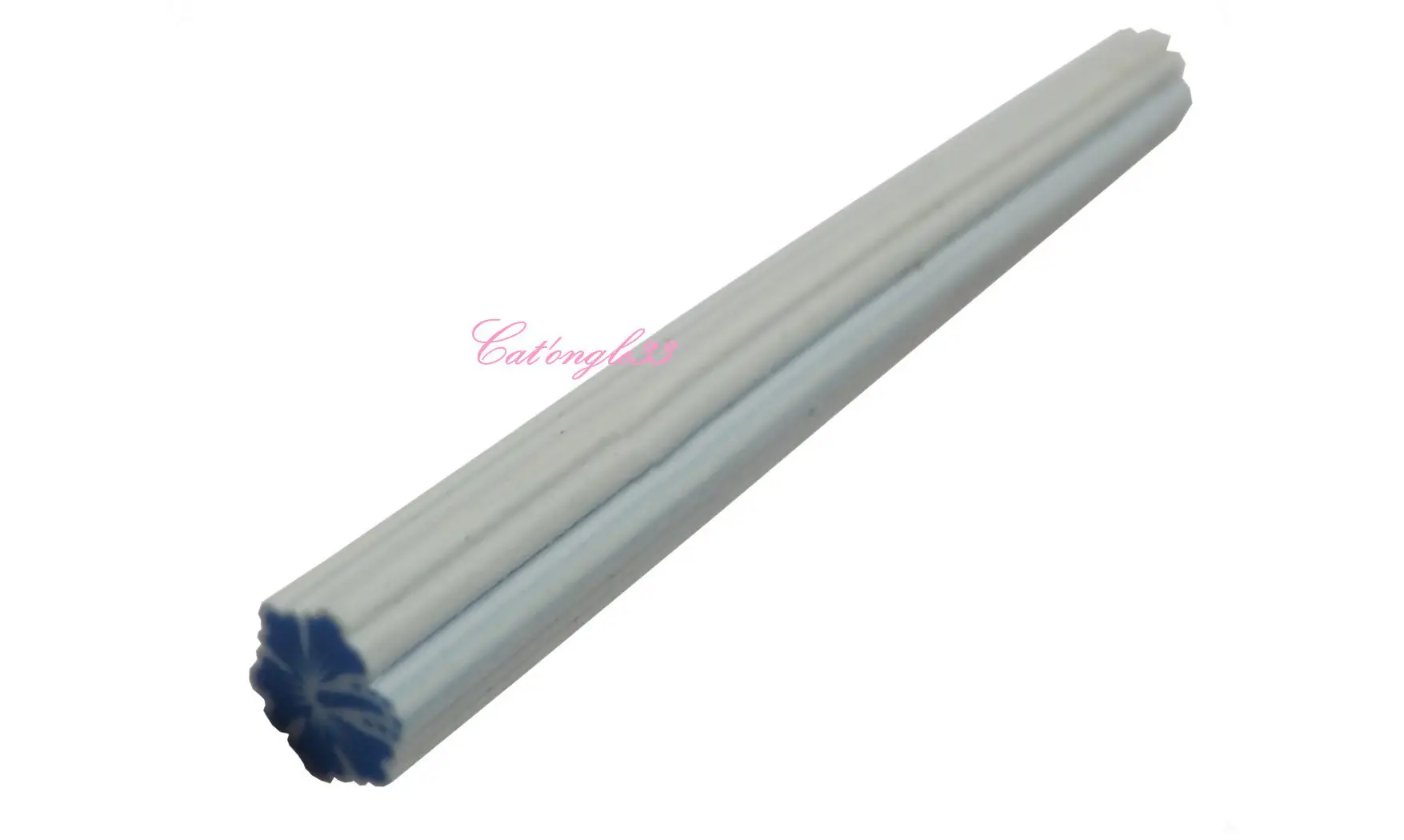 Baton fimo hibiscus bleu clair