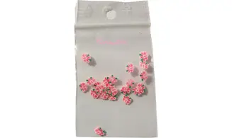 Sachet de fimo hibiscus rouge feuille