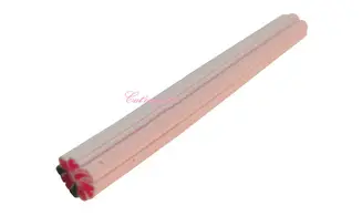 Baton fimo hibiscus rouge feuille