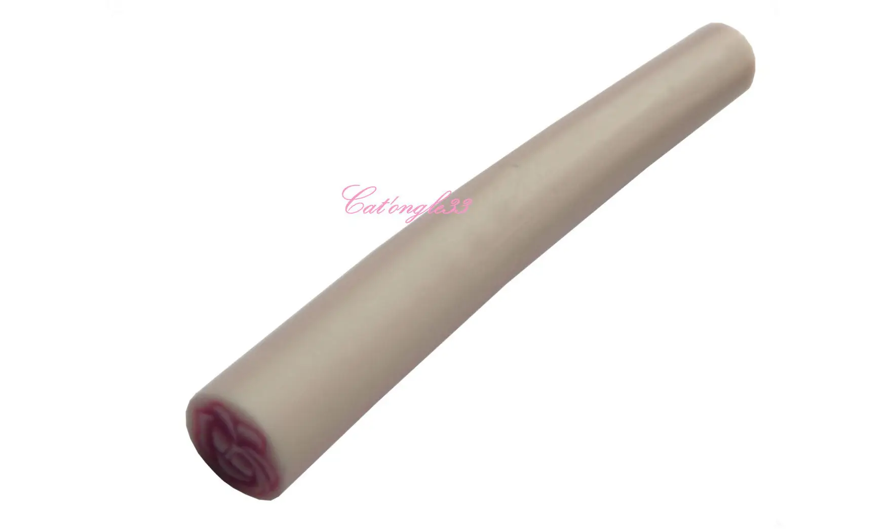Baton fimo rose blanche rose