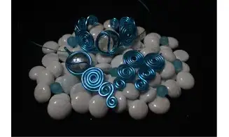 Triple spirales bleu