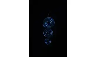 Triple spirales bleu