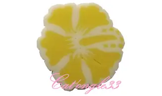 Sachet de fimo hibiscus jaune