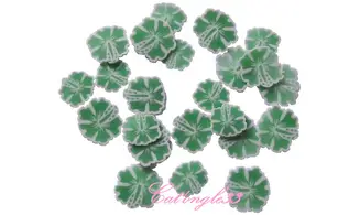 Sachet fimo hibiscus vert
