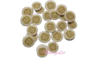 Sachet fimo rose beige