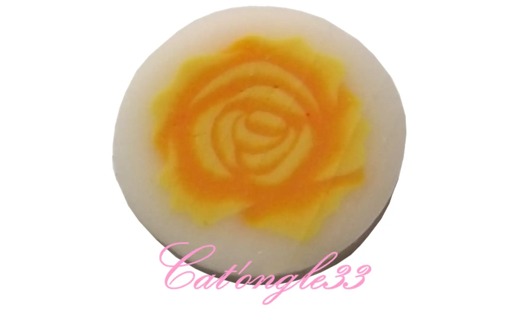 Sachet fimo rose orange