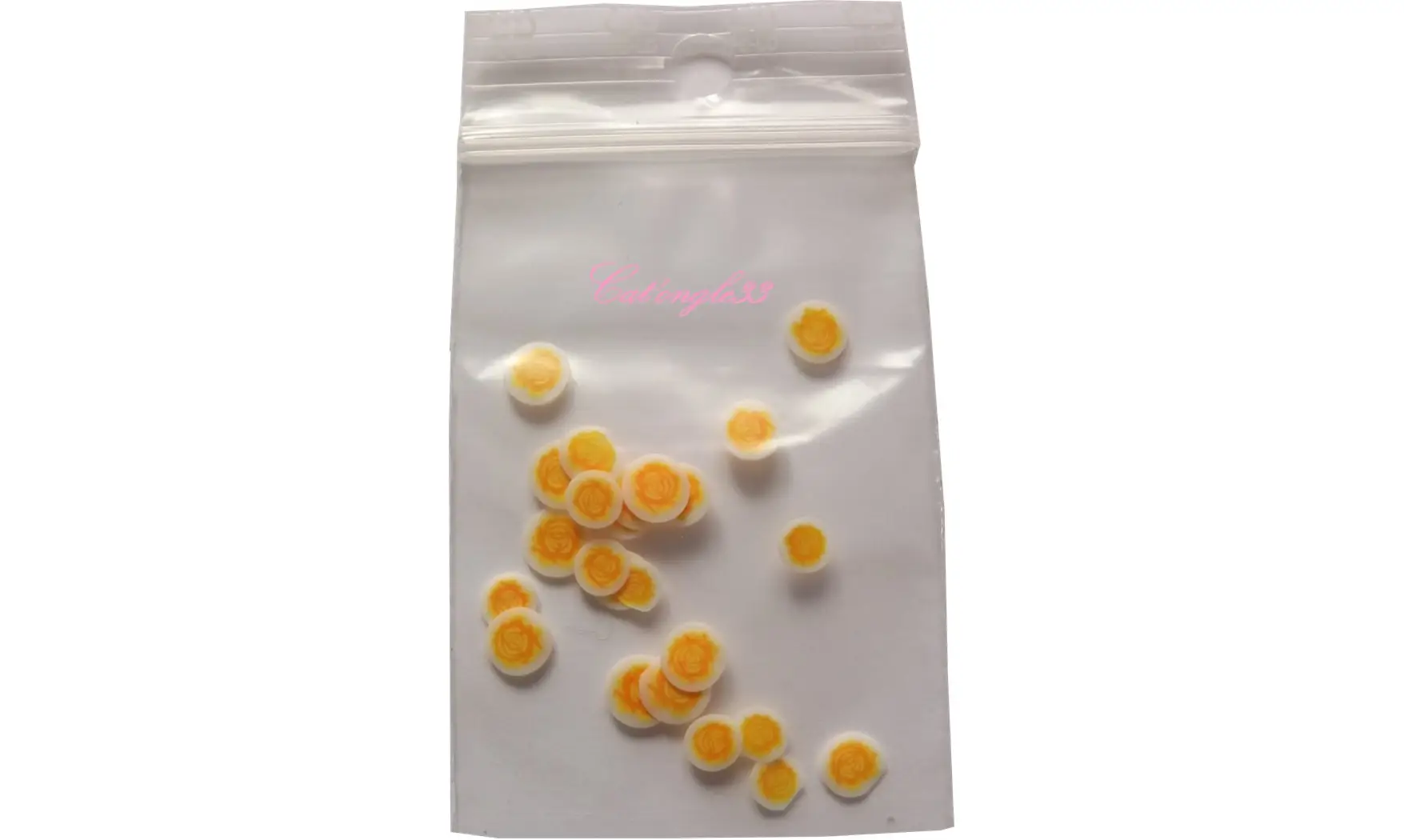 Sachet fimo rose orange