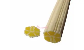 Baton fimo hibiscus jaune