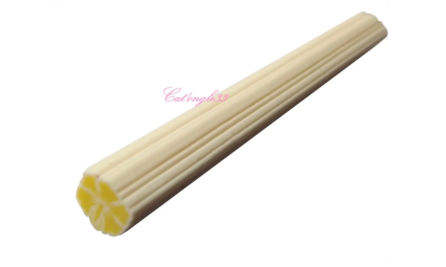 Baton fimo hibiscus jaune