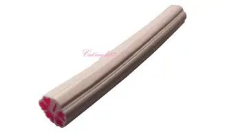 Baton fimo hibiscus rose clair