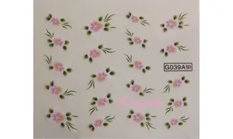 Water décal Fleurs rose G039A
