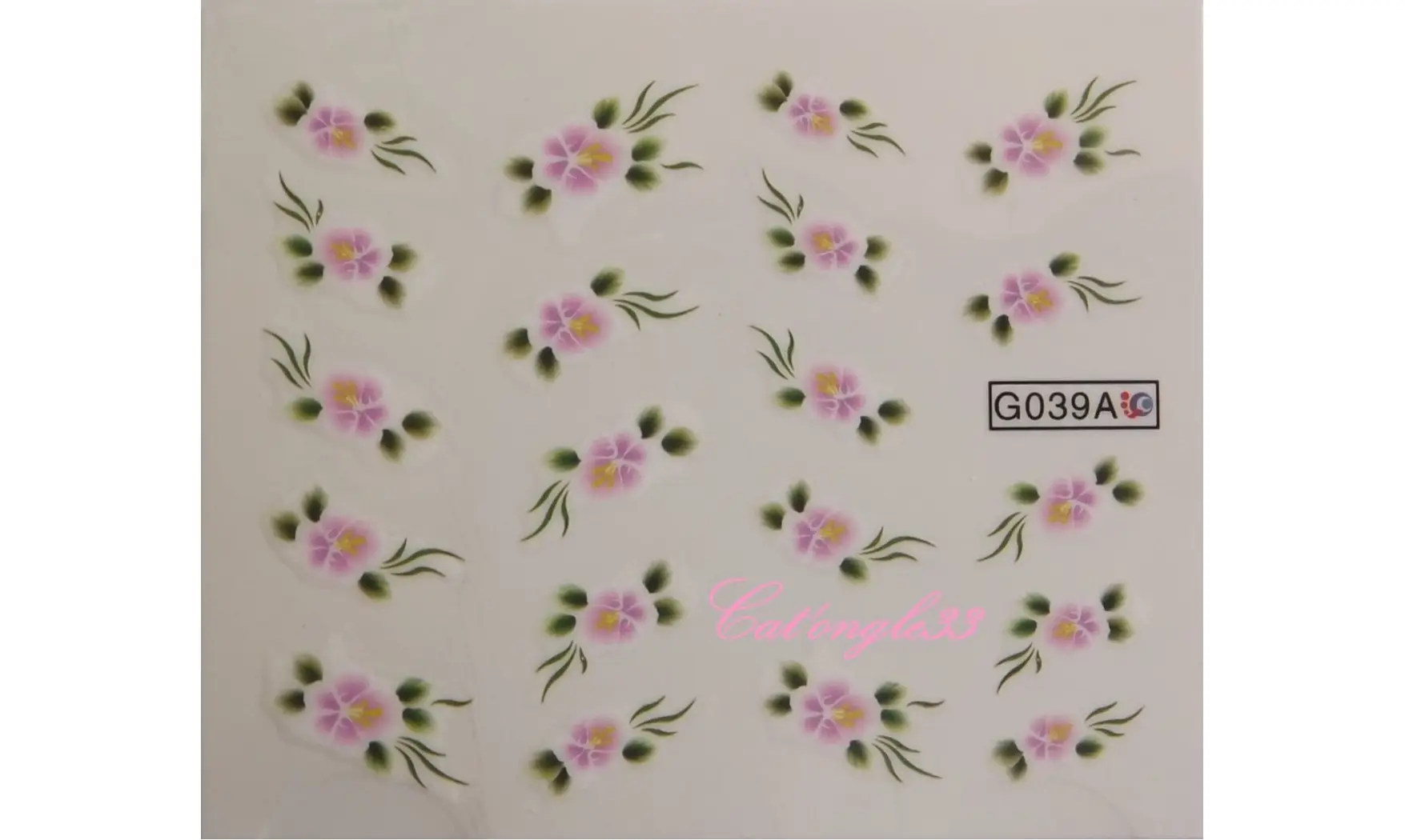 Water décal Fleurs rose G039A