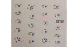 Water décal tulipe violette G040