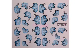 Water décal Fleurs bleu G101D