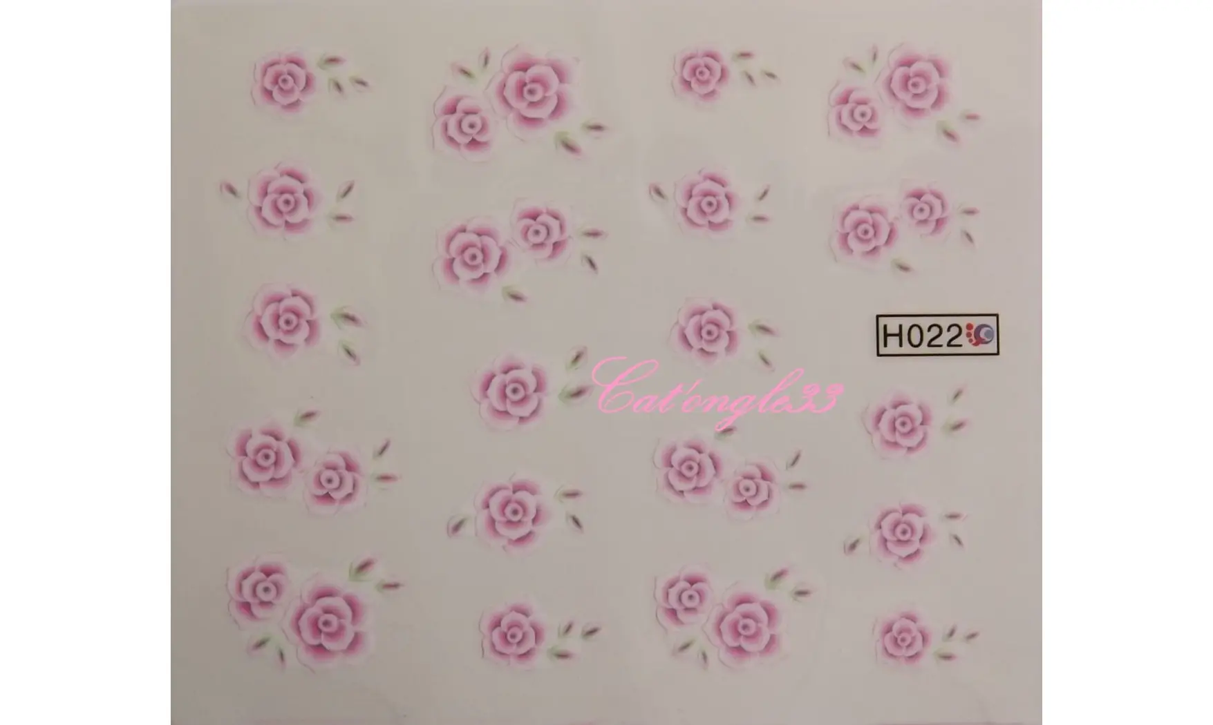 Water décal Fleurs rose H022
