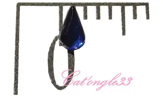 Strass goutte bleu roi