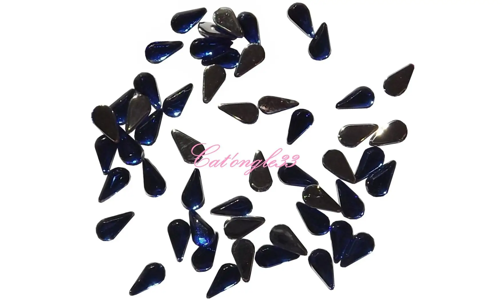 Strass goutte bleu roi