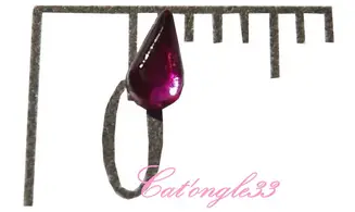 Strass goutte fuchsia