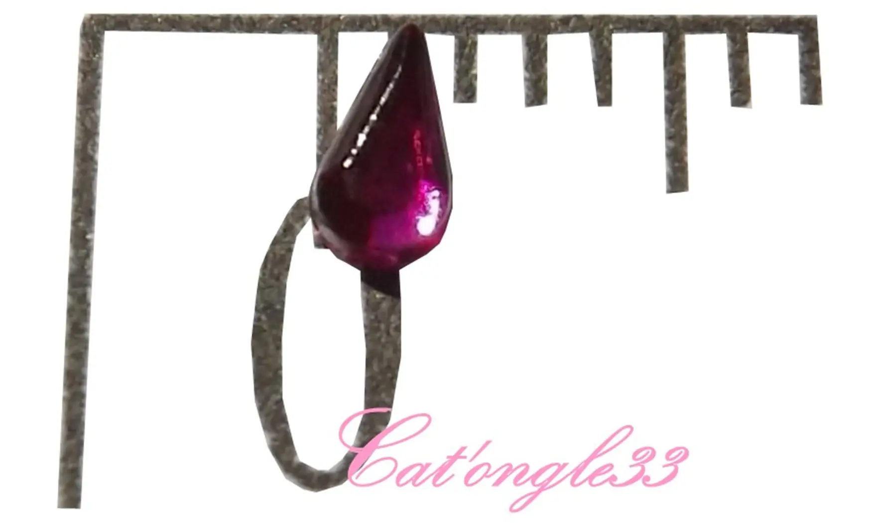 Strass goutte fuchsia