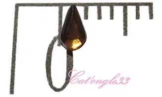 Strass goutte marron