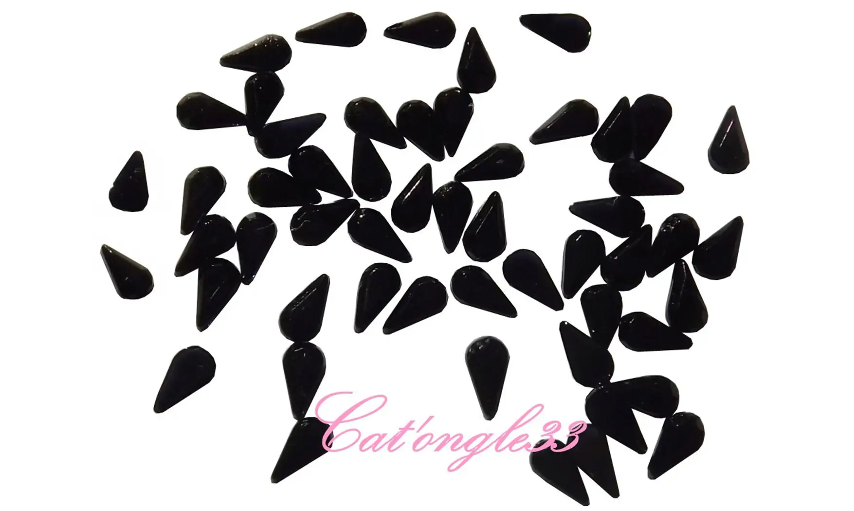 Strass goutte noir