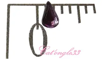 Strass goutte parme