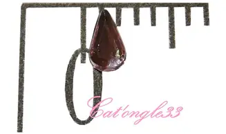 Strass goutte rose clair