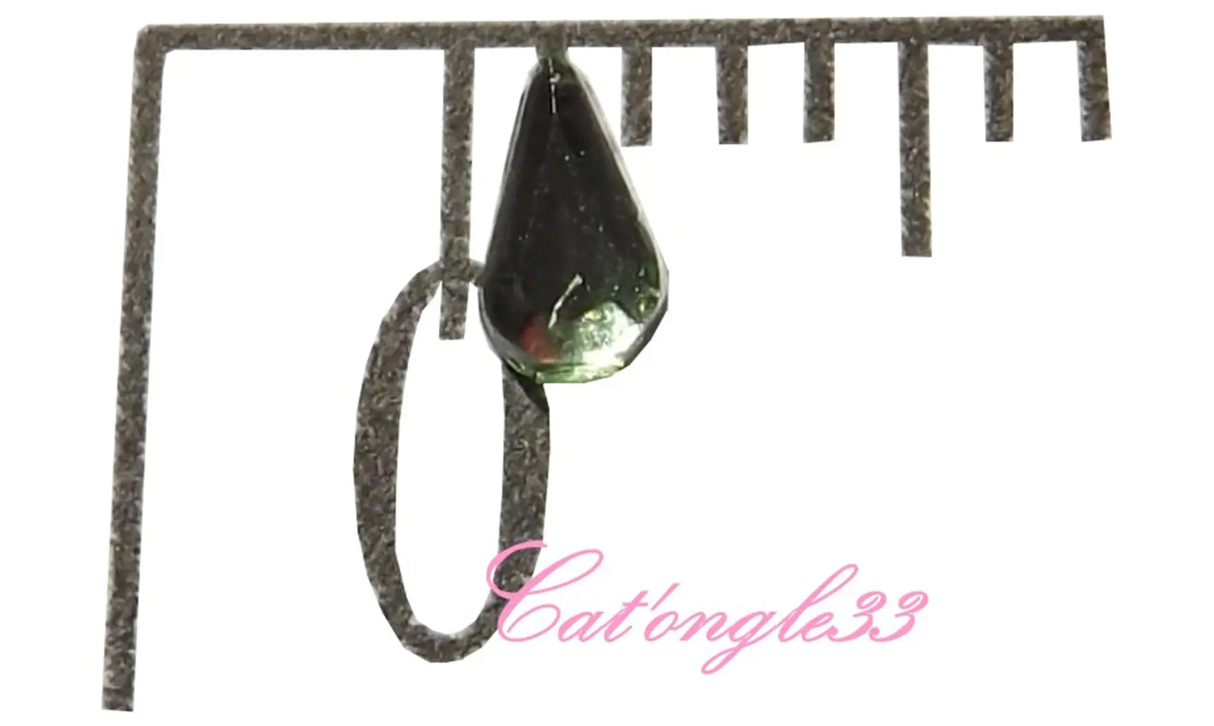 Strass goutte vert clair