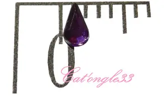 Strass goutte violet