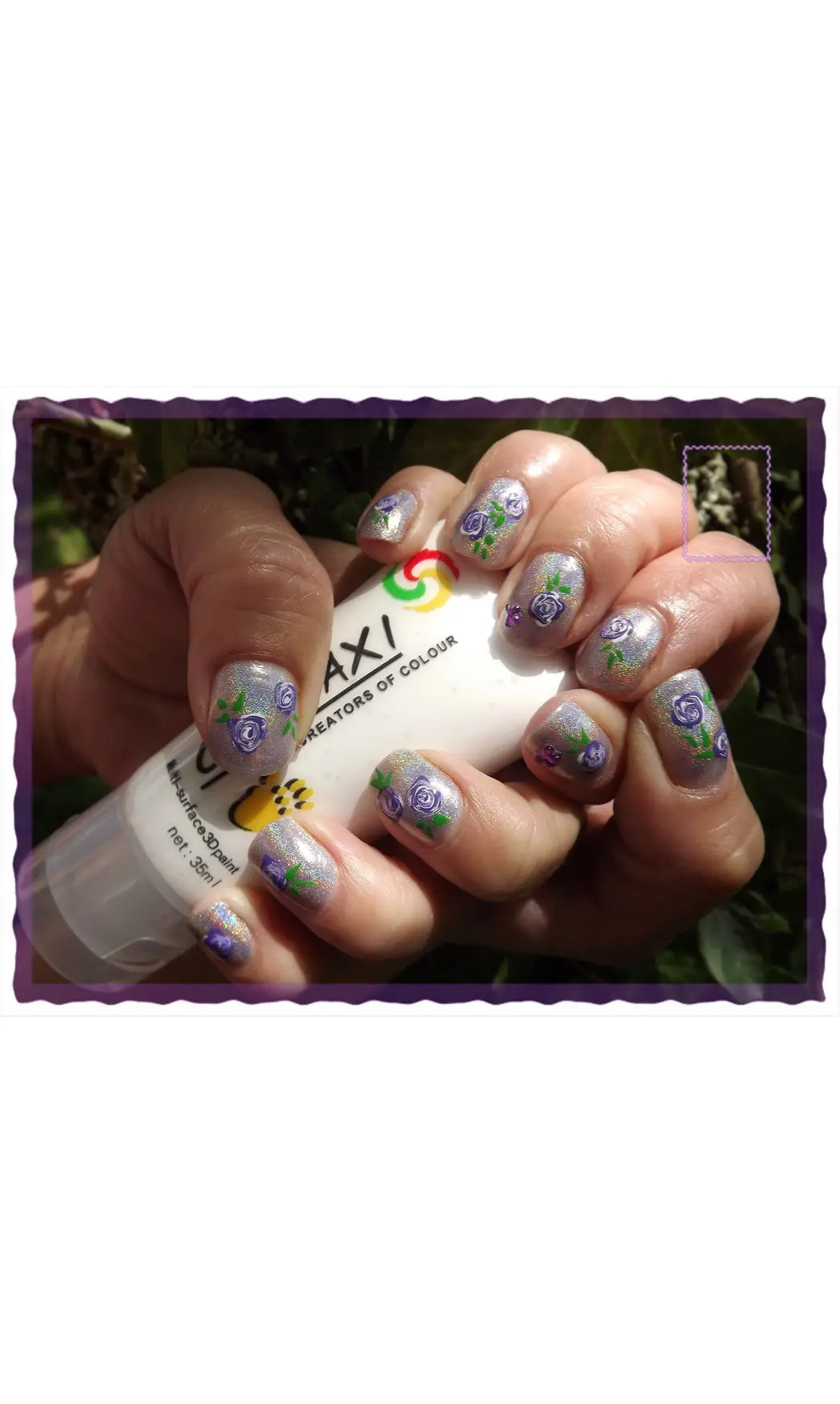 Mini vernis violet holographique