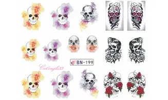 Water decal Halloween tête de mortBN-199