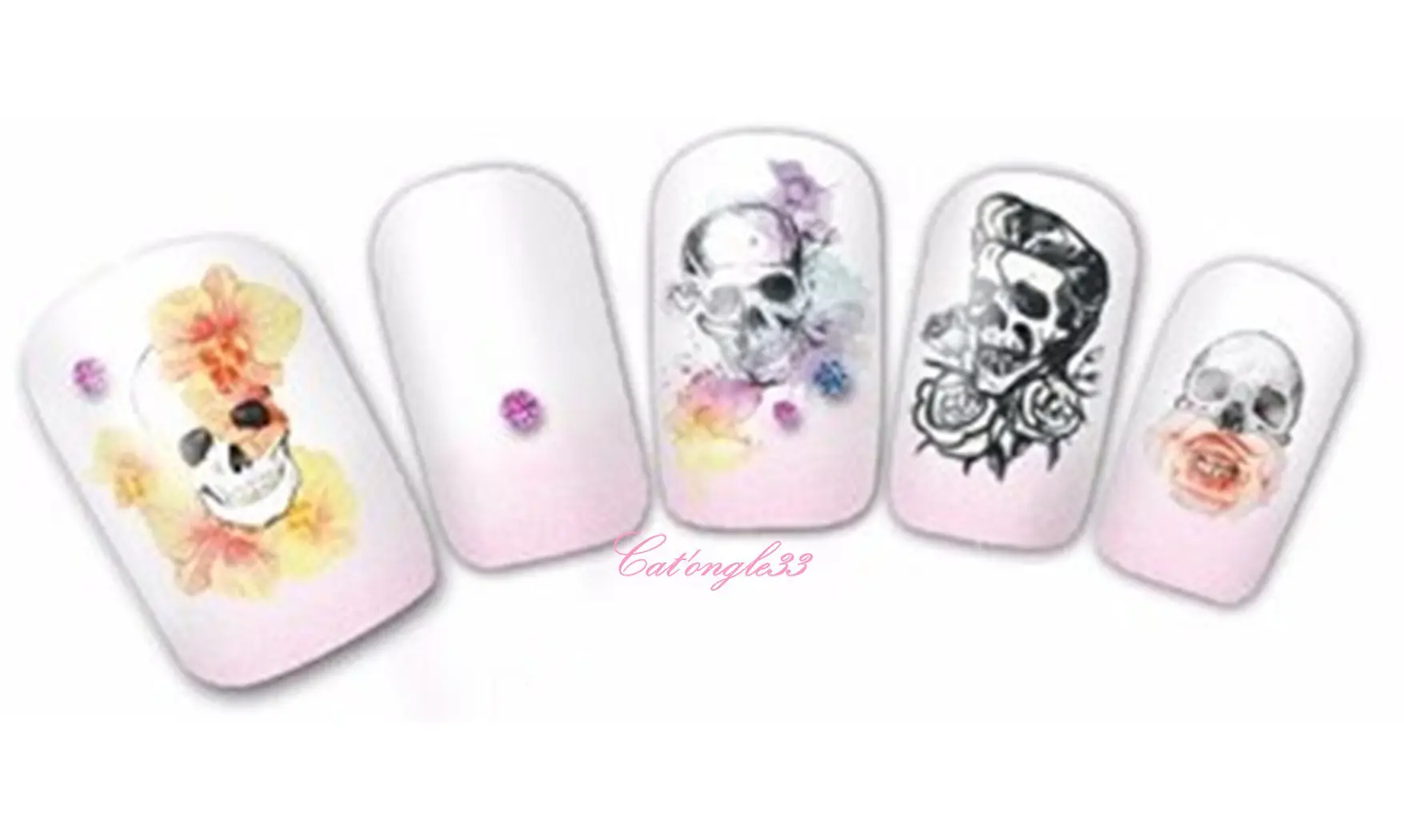 Water decal Halloween tête de mortBN-199