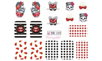 Water decal Halloween tête de mortBN-200