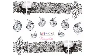 Water decal Halloween tête de mortBN-203