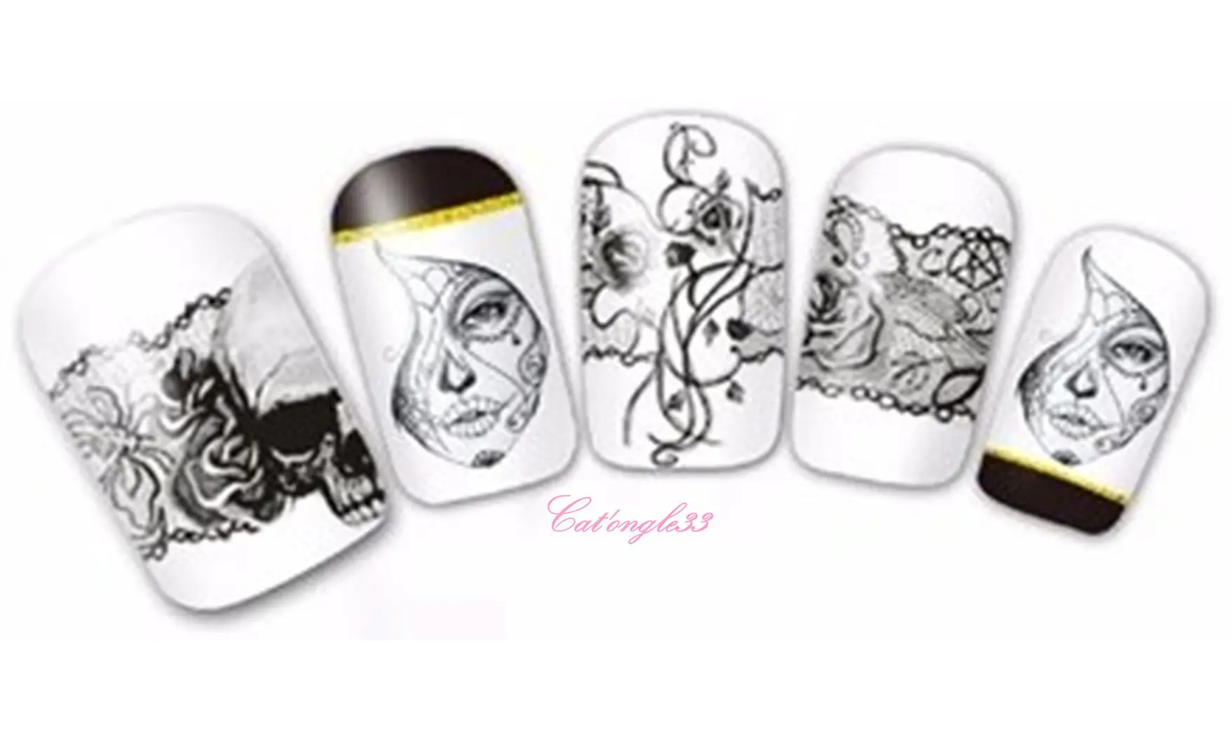 Water decal Halloween tête de mortBN-203