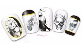 Water decal Halloween tête de mortBN-204