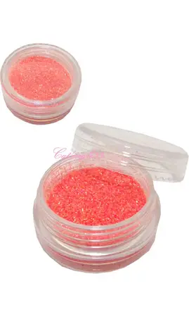 Paillettes fines néon orange nail art