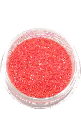 Paillettes fines néon orange nail art