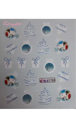 Water décal Noël BLE1755 sapin cadeau