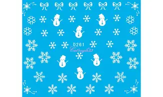 Water décal Noël D261 bonhomme de neige