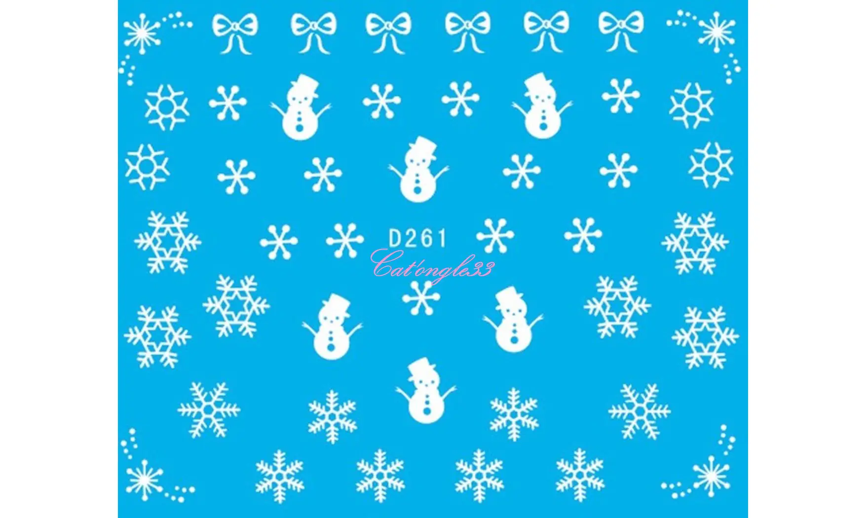 Water décal Noël D261 bonhomme de neige
