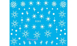 Water décal Noël D263 flocon étoile