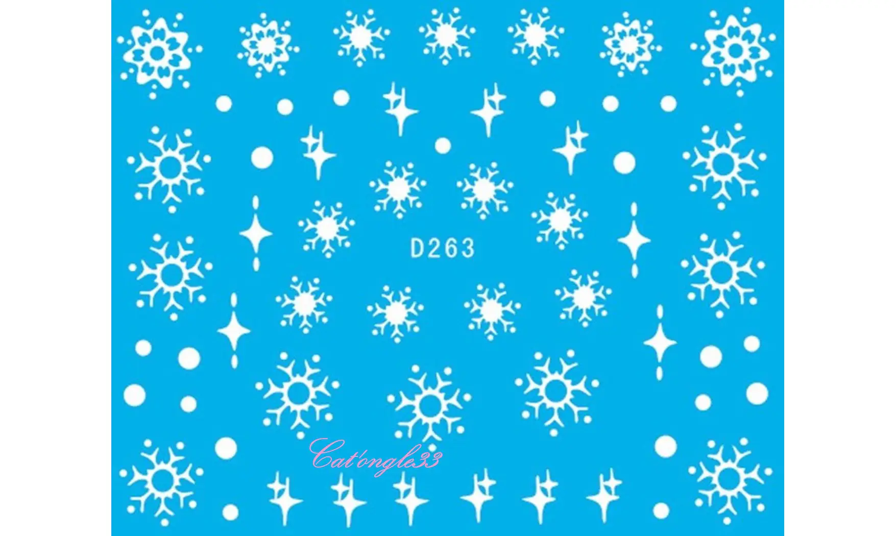Water décal Noël D263 flocon étoile