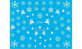 Water décal Noël D264 flocon renne